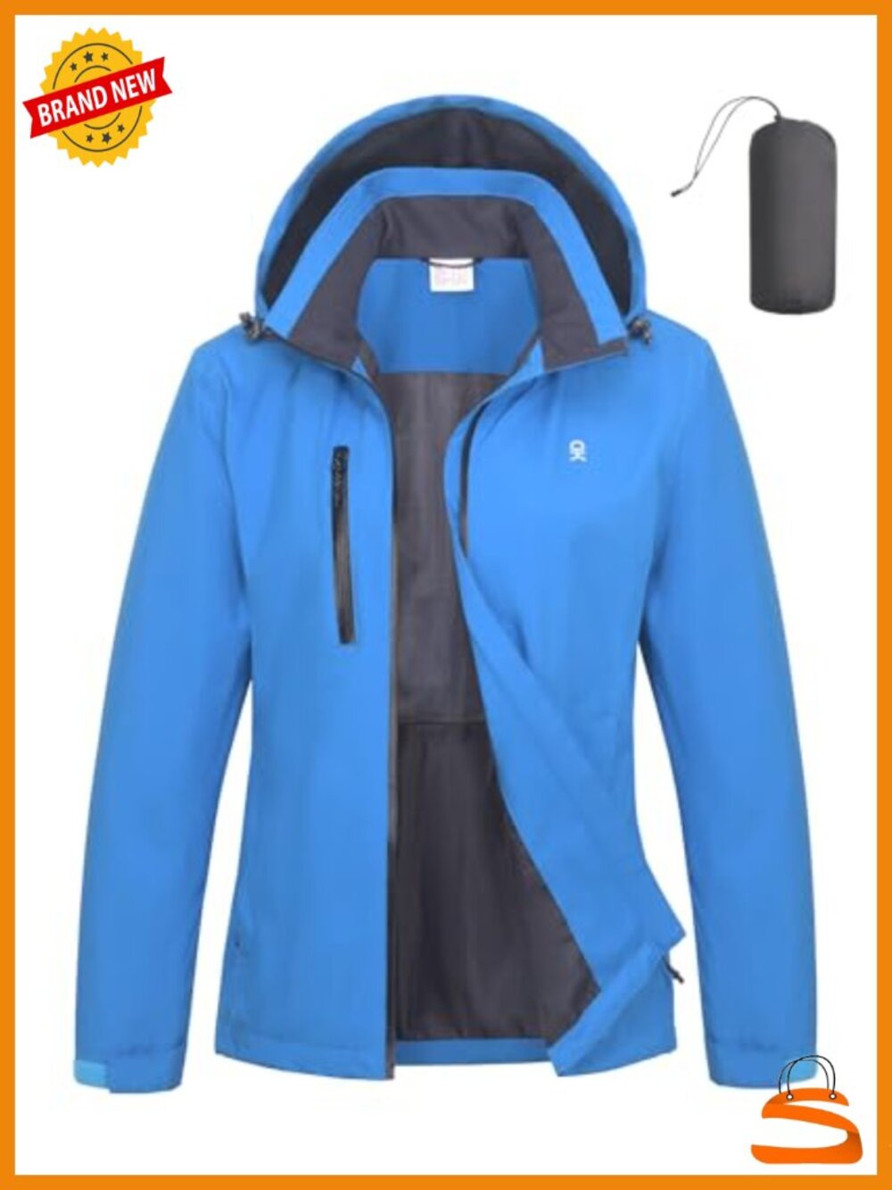 Little Donkey Andy Women's Rain Jacket Packable Waterproof Raincoat Hooded